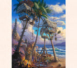 Brewing it my way by fantasy artist Tom Thordarson, painting of a tiki mai tai machine perfect for a Hawaiian Tiki Bar.