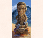 Part of his "Hawaiian Idols" series, fantasy Artist Tom Thordarson depicts "Hawaii Five-O" star Jack Lord in tiki form.