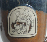 Detail - Tall Gecko Coffee Mug