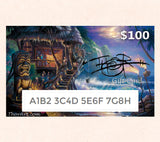 $100 Gift Card featuring Tom Thordarson's fantasy artwork Harmony of the Elements