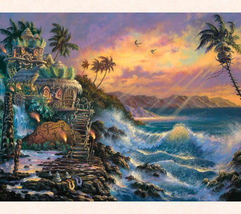 When looking at Tom Thordarson's escape art Hale Pama, you can almost hear the melodic sound of the Hawaii wind passing through the coconut palms.