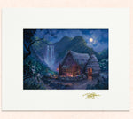 Matted print of Our Lil' Grass Shack with gold leaf Thor signature