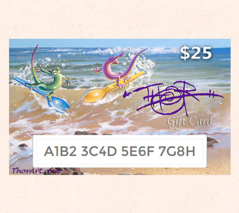 $25 Gift Card featuring Tom Thordarson's fantasy artwork Water Sporks