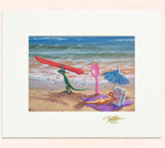 Matted print of Watersporks Right with gold leaf Thor signature
